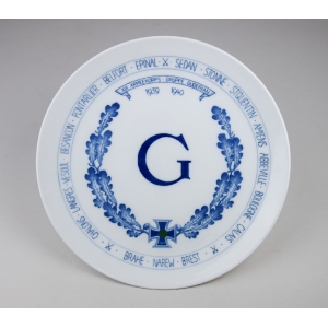 Meissen Porzellan Teller "XIX Armeekorps Gruppe Guderian" 1939-1940 selten!