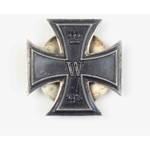 Eiserne Kreuz 1.Klasse 1914 an Schraubscheide 925er Silberstück AWS, selten!