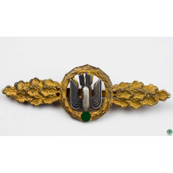 Frontflugspange für Kampfflieger in Gold