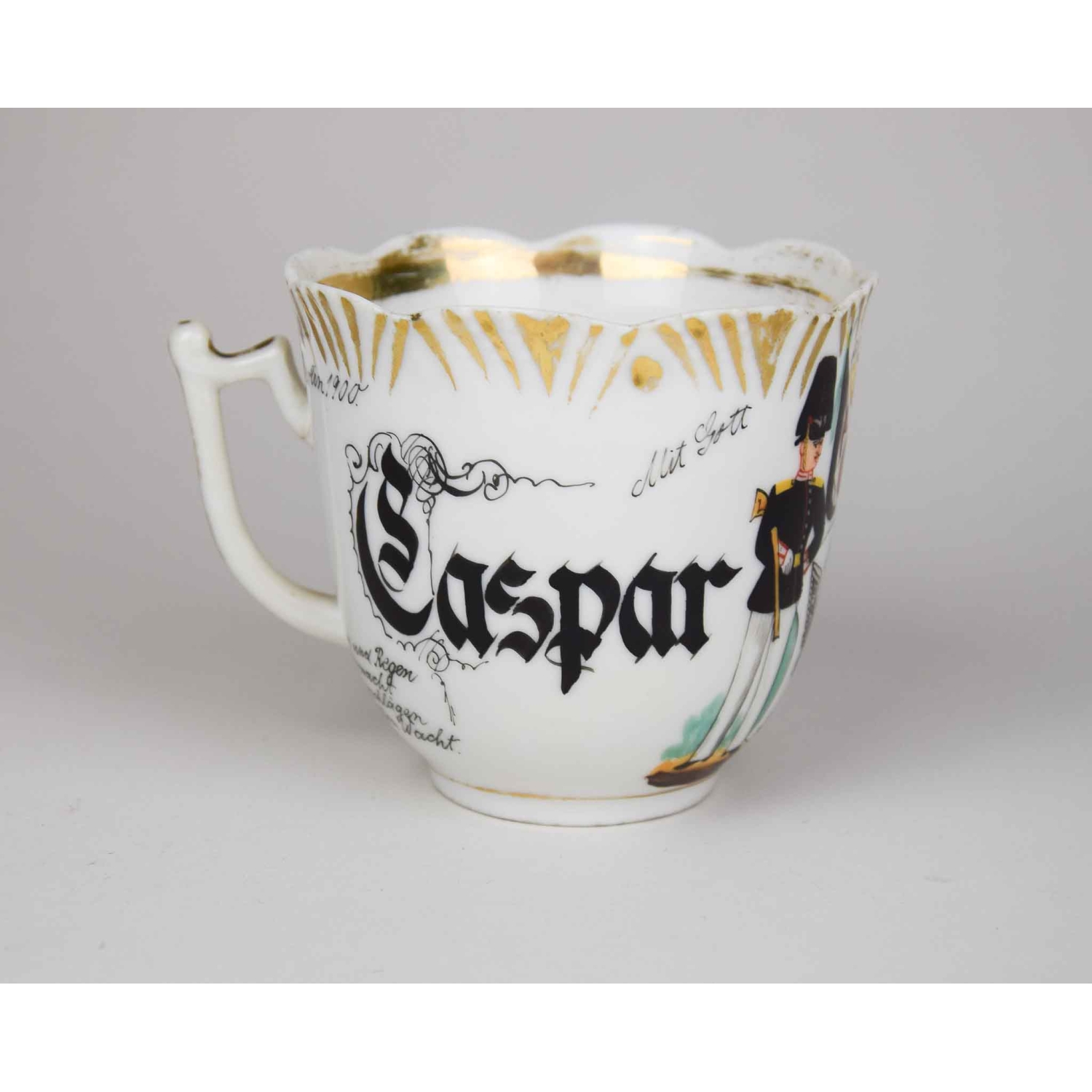 Reservistentasse "Zur Erinnerung an Berlin 1900" 12.Kompanie des Garde-Füsilier-Regiments Berlin 1898-1900 Reservistentasse "Zur Erinnerung an Berlin 1900" 12.Kompanie des Garde-Füsilier-Regiments Berlin 1898-1900