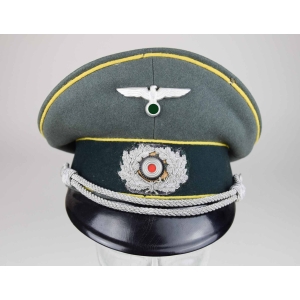 Wehrmacht Schirmmütze für Offiziere der Nachrichtenabteilung