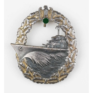 Zerstörerkriegsabzeichen der Kriegsmarine Buntmetall