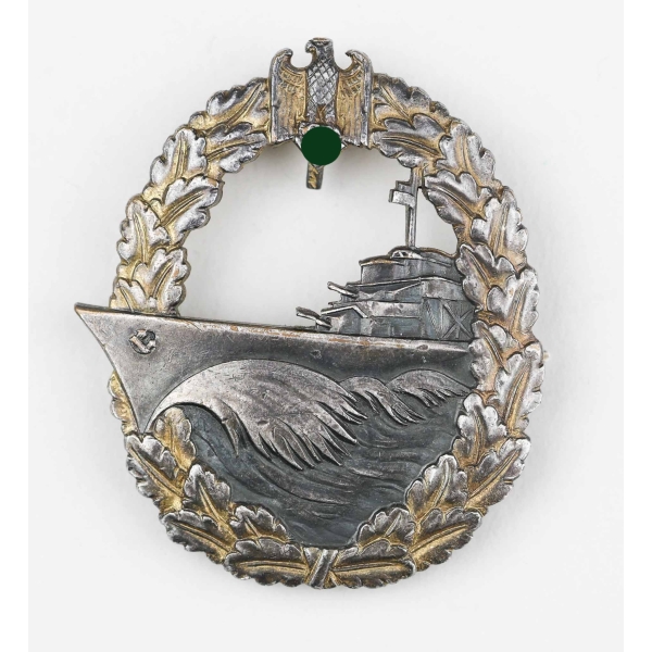 Zerstörerkriegsabzeichen der Kriegsmarine Buntmetall