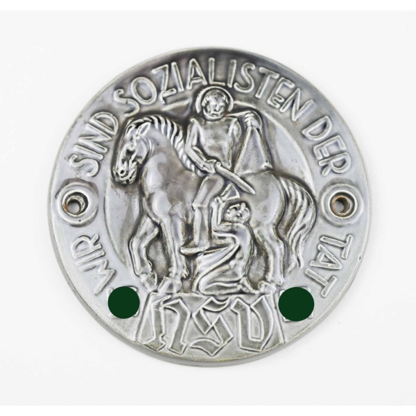 Plakette Steingutplakette "NSV Wir sind Sozialisten der Tat"