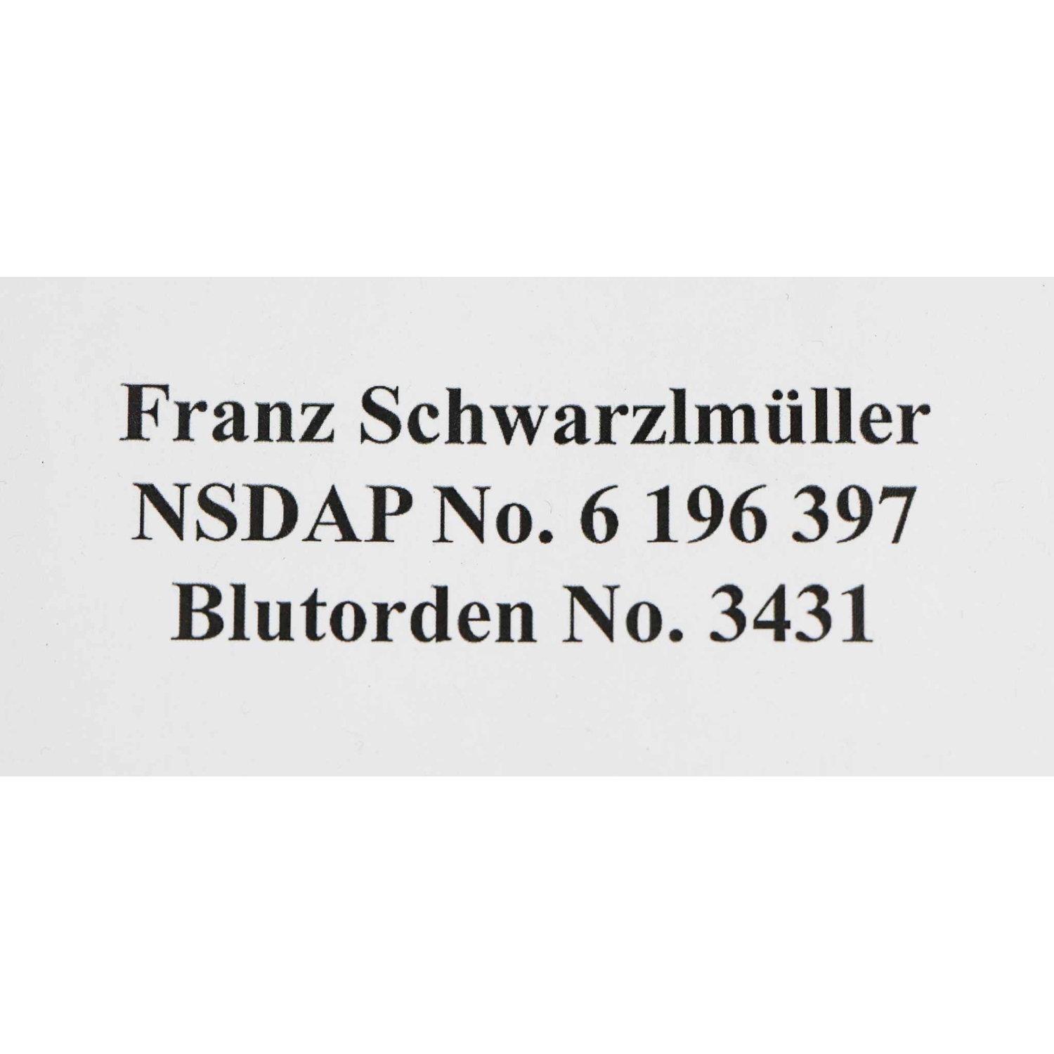 Blutorden Nachlass Verleihungsnummer "3431" Trägernamen + Nachweise (Juliputsch) Ehrenzeichen vom 9. November 1923, selten! Blutorden Nachlass Verleihungsnummer "3431" Trägernamen + Nachweise (Juliputsch) Ehrenzeichen vom 9. November 1923, selten!