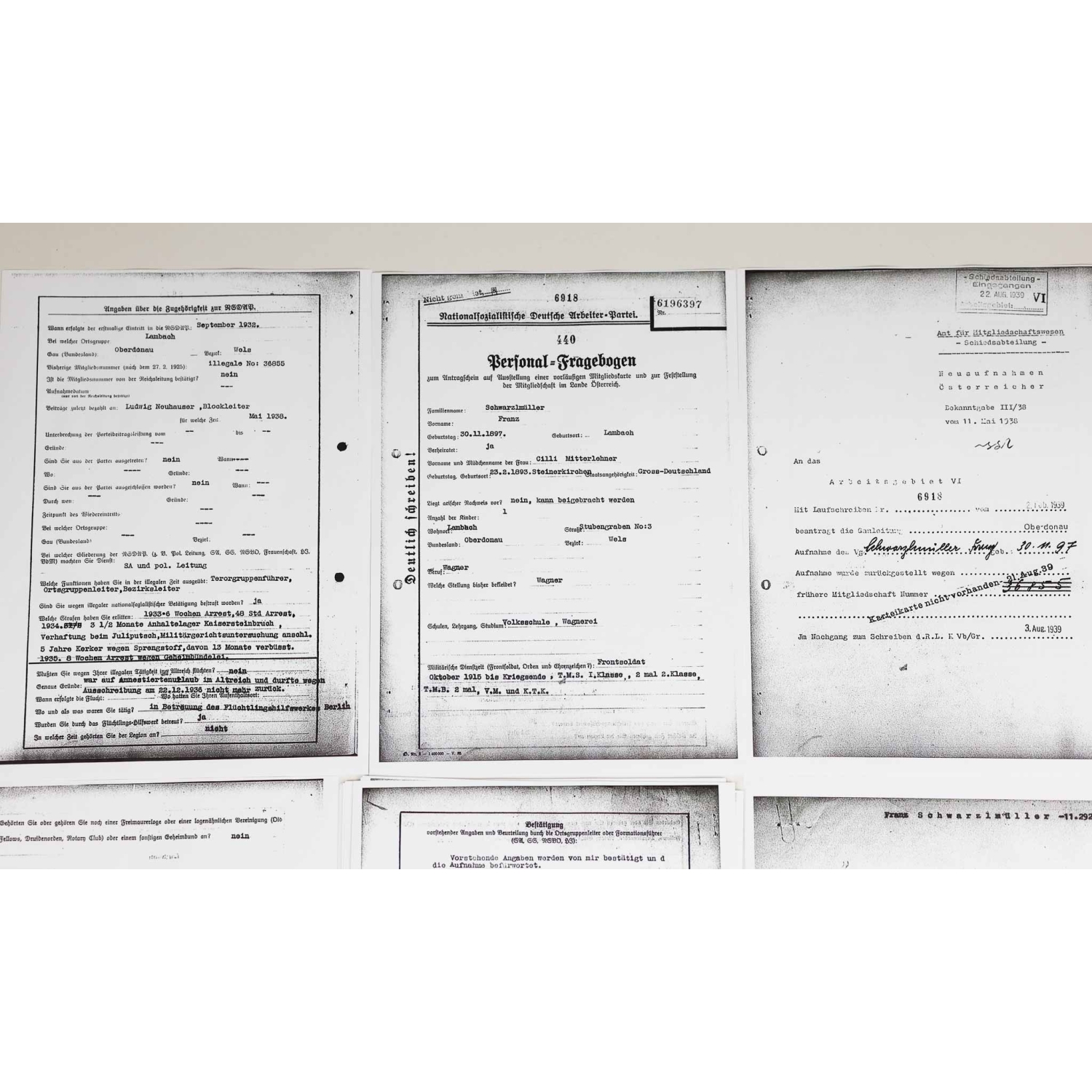 Blutorden Nachlass Verleihungsnummer "3431" Trägernamen + Nachweise (Juliputsch) Ehrenzeichen vom 9. November 1923, selten! Blutorden Nachlass Verleihungsnummer "3431" Trägernamen + Nachweise (Juliputsch) Ehrenzeichen vom 9. November 1923, selten!