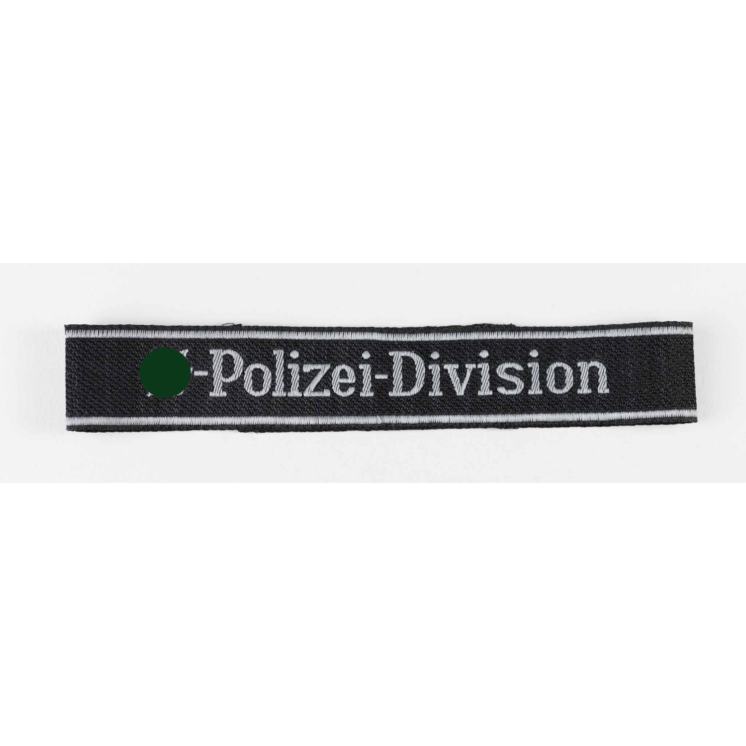 Waffen-SS Ärmelband "SS-Polizei-Division" für Mannschaften der 4. SS-Polizei-Panzergrenadier-Division Waffen-SS Ärmelband "SS-Polizei-Division" für Mannschaften der 4. SS-Polizei-Panzergrenadier-Division
