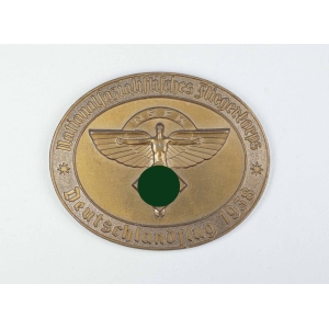 NSFK Plakette "Nationalsozialistisches Fliegerkorps - Deutschlandflug 1938"