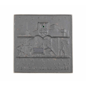 3.Reich Plakette "Glück auf" 150 Jahre 1791-1941 Königin Luise Grube