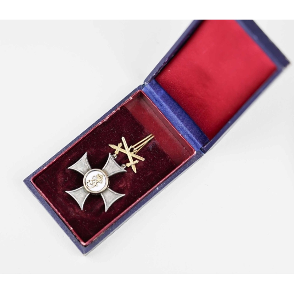 Württemberg Friedrichsorden Ritterkreuz 2.Klasse mit Schwertern im Verleihungsetui