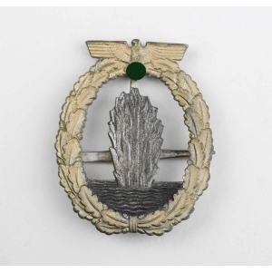 Kriegsmarine Minensucher Kriegsabzeichen Herst. "Wilhelm Deumer" an Quernadel