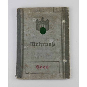 Wehrpass 10./Panzer Rgt.2 mit eingetragenem Panzerkampfabzeichen mit Einsatzzahl 25, extrem selten!