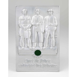 Plakette Deutsche Arbeitsfront (DAF) "Ehret die Arbeit und achtet den Arbeiter"