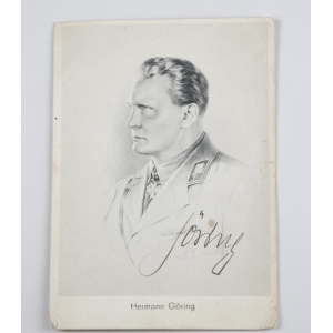 Original Unterschrift/Signatur mit Widmung von Hermann Göring auf Postkarte 1934
