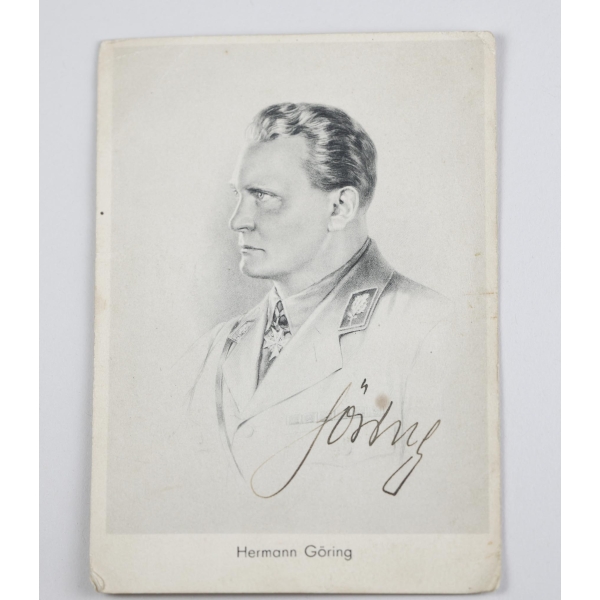 Original Unterschrift/Signatur mit Widmung von Hermann Göring auf Postkarte 1934