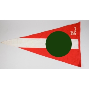 Los 335 - Großer HJ Wimpel Ortsgruppe Saarbrücken 3 146 mit RZM Etikett