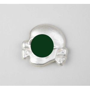 Totenkopf für die SS-Schirmmütze in Aluminium, Mint!