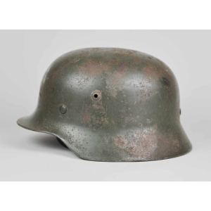 Wehrmacht M35 Stahlhelm "Q66" ehemals 2 Embleme