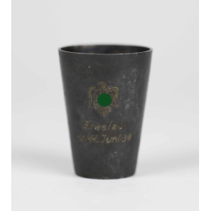 3.Reich kleiner Silberbecher "Breslau 10./11. Juni 1939"