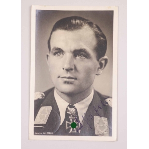 Original Signatur Eichenlaub m. Schwerter Träger Major Herbert Ihlefeld