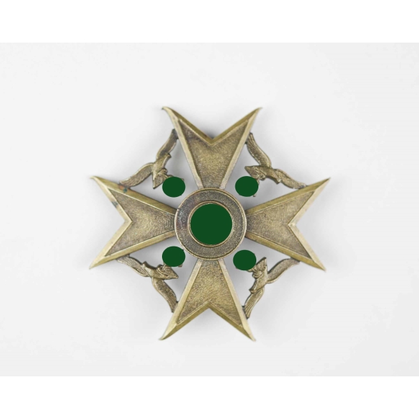 Spanienkreuz in Bronze Ohne Schwerter mit Trägergravur