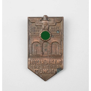 HJ-Abzeichen 1923-33 München "Und Ihr Habt Doch Gesiegt" massiv gefertigt, selten!