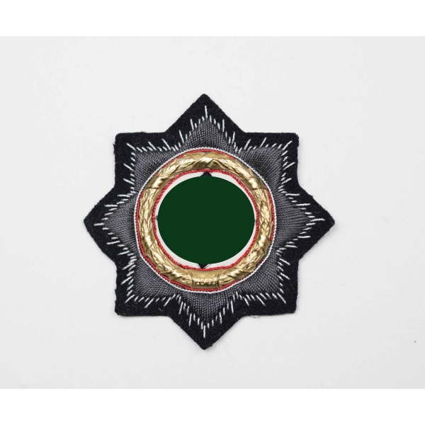Stoffausführung Deutsches Kreuz in Gold auf Panzerstoff, Zustand 1 MINT, selten!