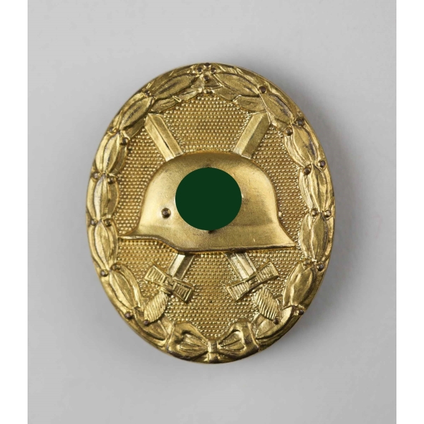 Verwundetenabzeichen in Gold Buntmetall massiv "30" Wien Zustand 1
