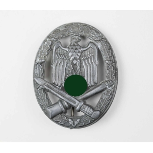 Allgemeines Sturmabzeichen in Silber mit Hersteller "R.S." an kurzer Nadel, selten!