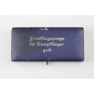 Leeres Etui Frontflugspange für Kampfflieger in Gold