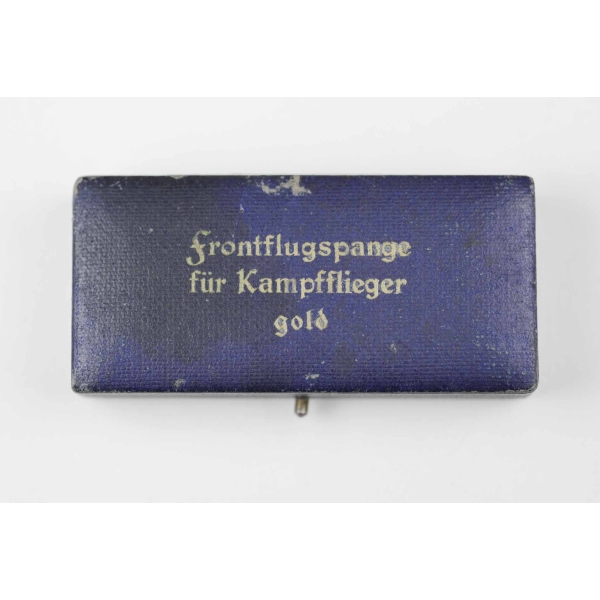 Leeres Etui Frontflugspange für Kampfflieger in Gold
