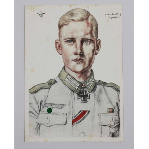 3.Reich Postkarte Ritterkreuzträger Obergefreiter Brinkforth