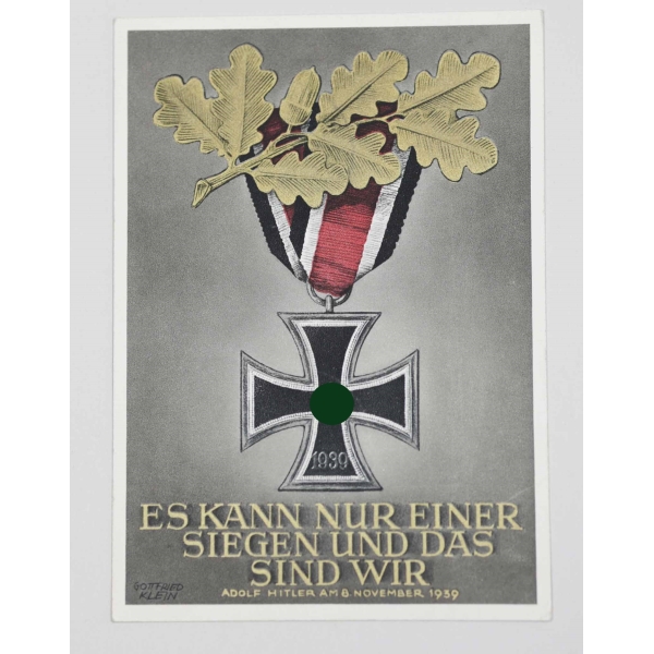 3.Reich Postkarte "Es kann nur einer Siegen und das sind wir" Strassburg 1941
