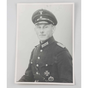 1.Weltkrieg / 3.Reich Portrait Foto Soldat U-Boot Kriegsabzeichen Eisernes Kreuz 1.Klasse