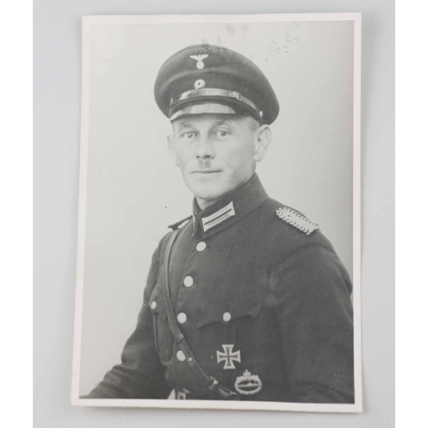1.Weltkrieg / 3.Reich Portrait Foto Soldat U-Boot Kriegsabzeichen Eisernes Kreuz 1.Klasse