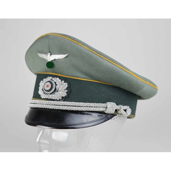 Wehrmacht Schirmmütze für Offiziere der Kavallerie Herst. EREL Sonderklasse!