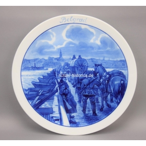 Meissen Wandteller Patriotischer Teller "Belgrad" 1.Weltkrieg