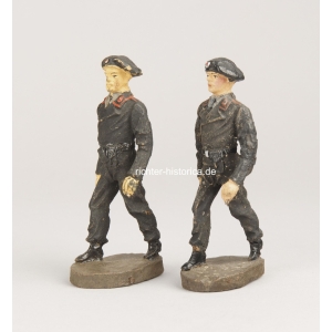 2 Elastolin Figuren der Panzertruppe