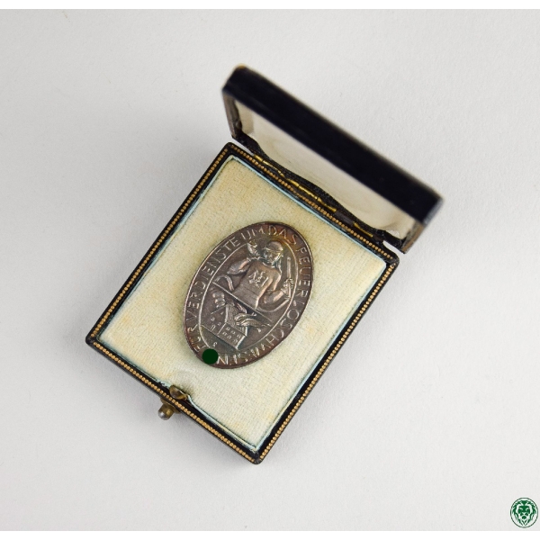 Ehrenzeichen Für Verdienste Um Das Feuerlöschwesen In 900er Silber im Etui!